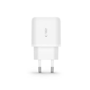 USB-C PD 20W / USB-A Tīkla lādētājs QC 3.0 ar USB-C / iPhone zibens - balts