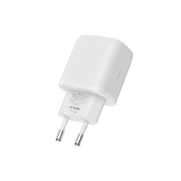 Caricatore di rete USB-C PD 20W / USB-A QC 3.0 con USB-C / iPhone Lightning - Bianco