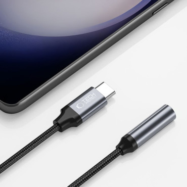 USB-C Övergångsadapter - Mini Jack 3.5mm - svart