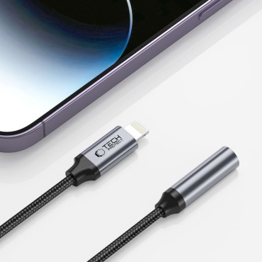 Adapter Adapter iPhone Lightning - Mini Jack 3.5mm - Črna