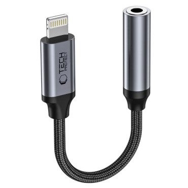 Adapter Adapter iPhone Lightning - Mini Jack 3.5mm - Črna
