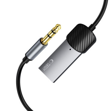 AUX Mini Jack Adapter Adapter 3.5mm (Mann) - Bluetooth - Grå