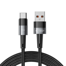 Kabeļu USB-C kabelis - USB-C 66W 6A 2m - pelēks