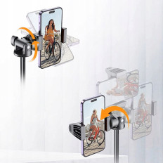 Selfie Stick Bluetooth Photo Kijek med fjernkontrollstativ 148cm Head - Svart