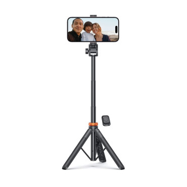 Selfie Stick Bluetooth Photo Kijek z daljinsko upravljanje stojalo 148cm glavo - črna