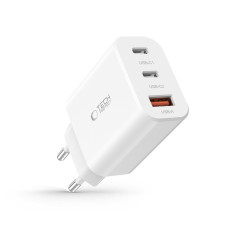 2x USB-C PD / USB-Omrežni nakladalec QC 30W - bela