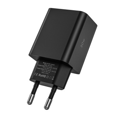 USB-C PD / USB-A Sieťová nabíjačka QC 30W - Biela