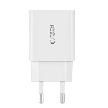USB-C PD / USB-A Sieťová nabíjačka QC 30W - Biela