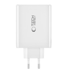 GAN 3X USB-C PD USB-A QC 100W - bílá