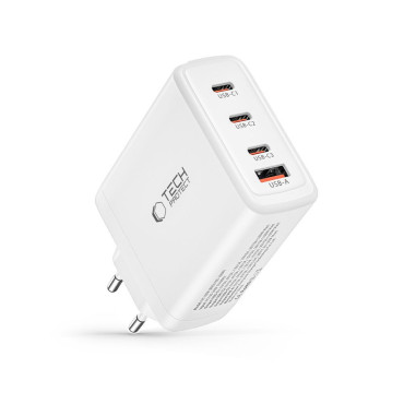 GAN 3X USB-C PD USB-A QC 100W - Vit