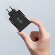 Gan 3x USB-C PD USB-A tīkla iekrāvējs QC 100W- melns