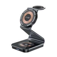 Cargador de inducción 3IN1 con Magsafe en Smartphone Apple Mira airpods - Negro