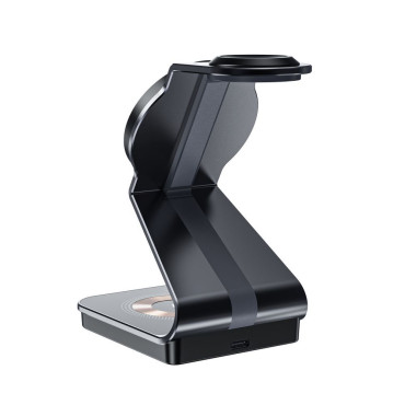 Cargador de inducción 3IN1 con Magsafe en Smartphone Apple Mira airpods - Negro