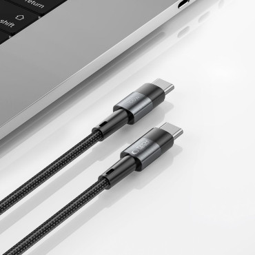 Kabeļu USB-C PD 100W 5A 3M - Gray
