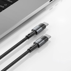 Kabeļu USB-C PD 100W 5A 3M - Gray
