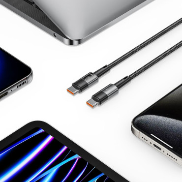 Kabeļu USB-C PD 100W 5A 3M - Gray