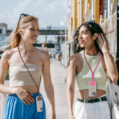 Leine zum Telefonkoffer mit einstellbarem Streifen 80 cm - schwarz