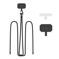 Koppel till telefonväskan med justerbar stripe 80 cm - svart
