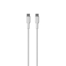 Kábel Silikónový drôt USB-C 60W 1.5m - biela