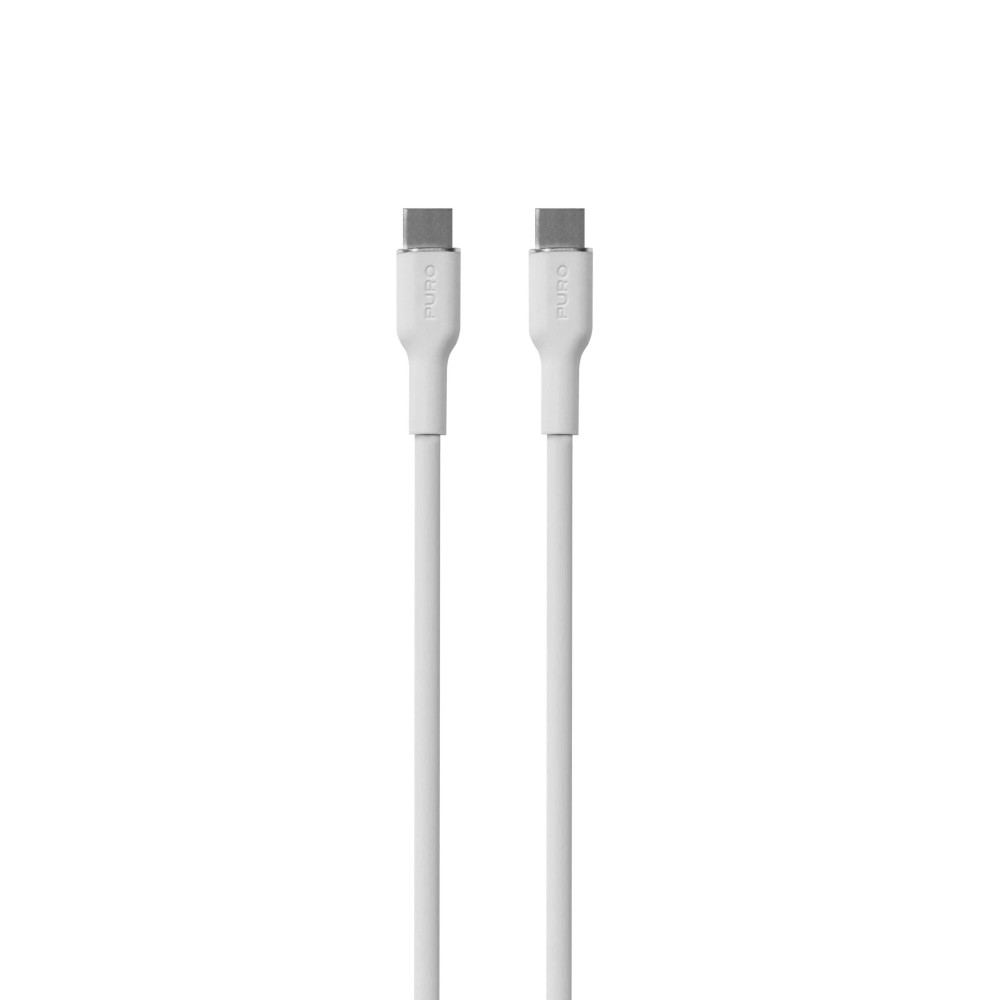 Kábel Silikónový drôt USB-C 60W 1.5m - biela