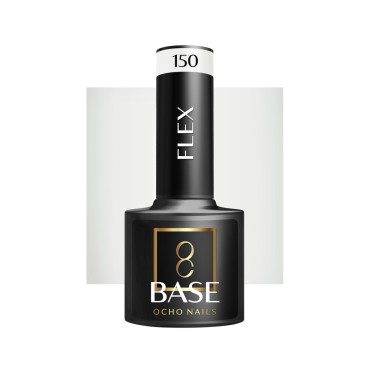 OCHO NAILS Flex Base 150 - 5 g joustava kuminen hybridi pohjamaali ohuille kynsille — etuosa
