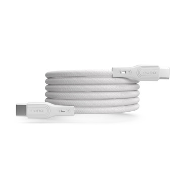 Magnetisk kabel USB-C 60W USB 1M magnetisk kabel - vit