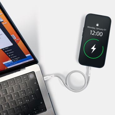Magnetisk kabel USB-C 60W USB 1M magnetisk kabel - vit