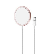 Indukcijas iekrāvējs ar Magsafe Magnetico 1m - rozā