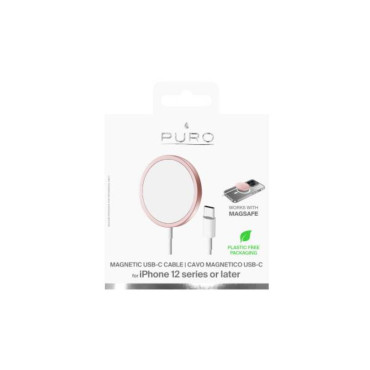 Carregador de Indução com Magsafe Magnetico 1M - Rosa