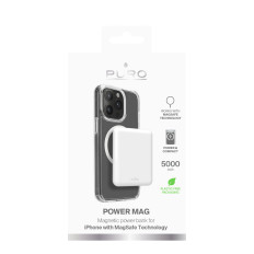 Powerbank 5000mAh USB-C Magsafe Power Mag - Valkoinen