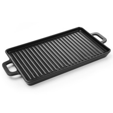 Brytfanna rectangular pequeño chef mini para presentar platos negros Hendi 564516