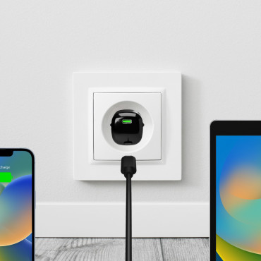 USB-C GAN 20W - Črni omrežni polnilnik