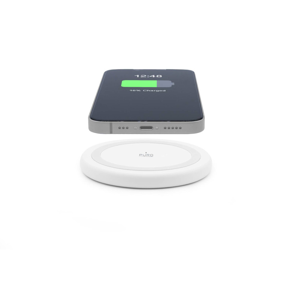 Carregador sem fio para o iphone 15w do Android - smartphones brancos