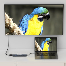 6W1 HUB USB-A Distributeur USB-C displayPort HDMI - gris