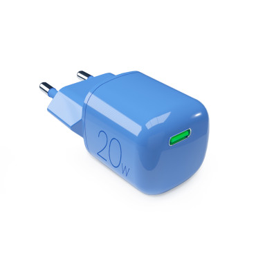 USB-C GAN 20W - Blue Network Charger - Blå