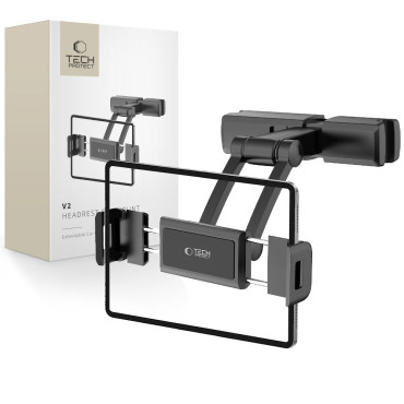 Suporte de carro para tablet de smartphone no encosto de cabeça v2 - preto