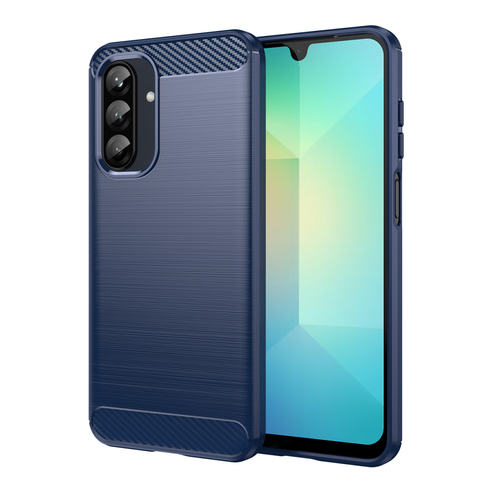 Θήκη σιλικόνης για το Samsung Galaxy A26 Carbon Case - μπλε