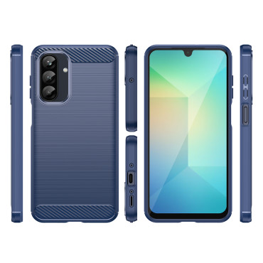 Θήκη σιλικόνης για το Samsung Galaxy A26 Carbon Case - μπλε