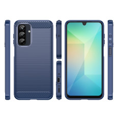 Θήκη σιλικόνης για το Samsung Galaxy A26 Carbon Case - μπλε