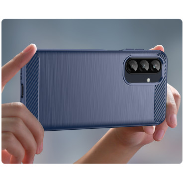 Siliconencase voor Samsung Galaxy A26 Carbon Case - Blue