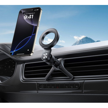 Checkered Car Holder za pametni telefon z Magsafe N53 obroči - Črna