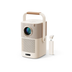Multimedia Projektor Wireless FullHD 1080P LCD med JBL WiFi BT T2 Plus-högtalare - Beige