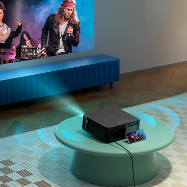 Fullhd 1080p LCD multimediju projektori ar JBL WIFI BT K2S skaļruņiem - melns