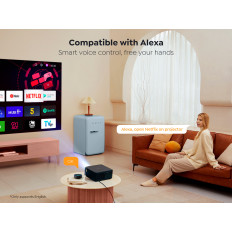 Fullhd 1080p LCD multimediju projektori ar JBL WIFI BT K2S skaļruņiem - melns