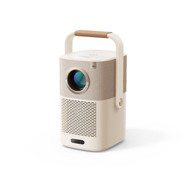 Multimedia Projektor Wireless FullHD 1080P LCD med JBL WiFi BT T2 Plus-högtalare - Beige