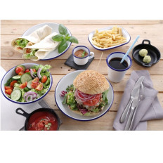 Assiette creuse émaillée blanche Ø 200mm Hendi 621257