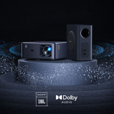 FullHD 1080p LCD Multimediaprojektori JBL-kaiuttimilla ja WiFi BT K2S Pro Subwoofer - musta