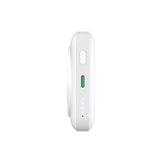 PowerBank bezvadu 10000mAh USB-C MagSafe ar stendu - balta