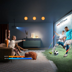 Fullhd 1080p LCD Multimedia Projektor med JBL-højttalere og WiFi BT K2S PRO SUBWOOFER - Sort