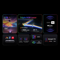 Multimedia projektor RGB FULLHD 1080P med JBL WiFi BT K300S högtalare - Svart